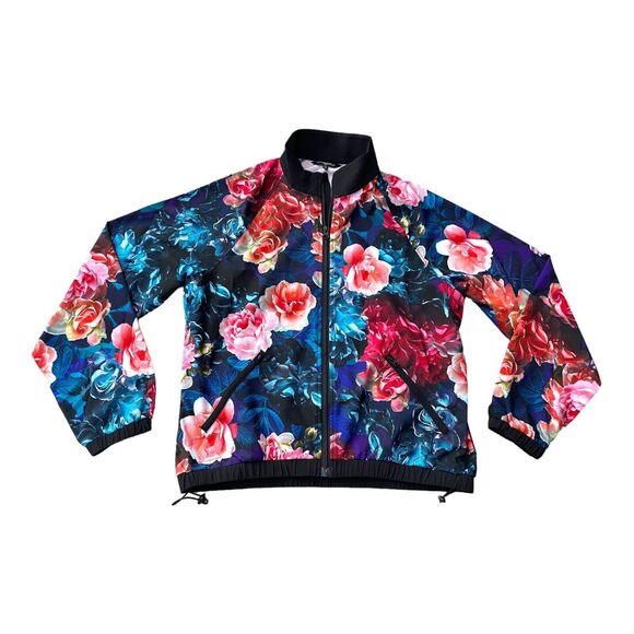 JOHNNY WAS ACTIVE STUDIO FULL ZIP JACKET Size XS But Oversized‎ NWOT Floral $318 - Picture 3 of 12